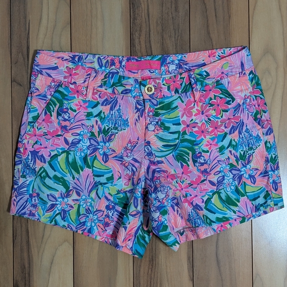 EUC! Lilly Pulitzer X Disney Callahan Shorts Disney Dreamin Size 8